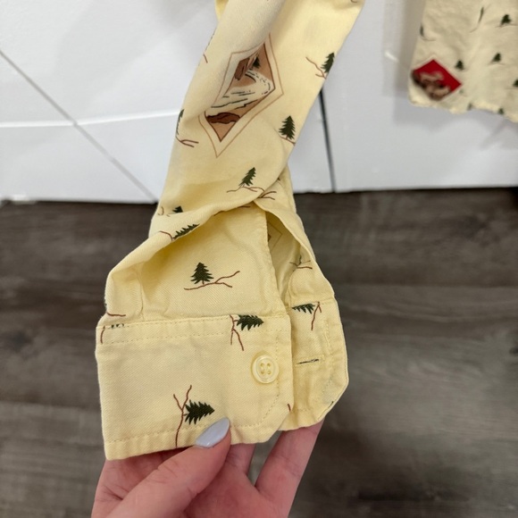Jennifer Moore Adventure Vintage Yellow Outdoors Long Sleeve Button Down Shirt - Picture 3 of 12